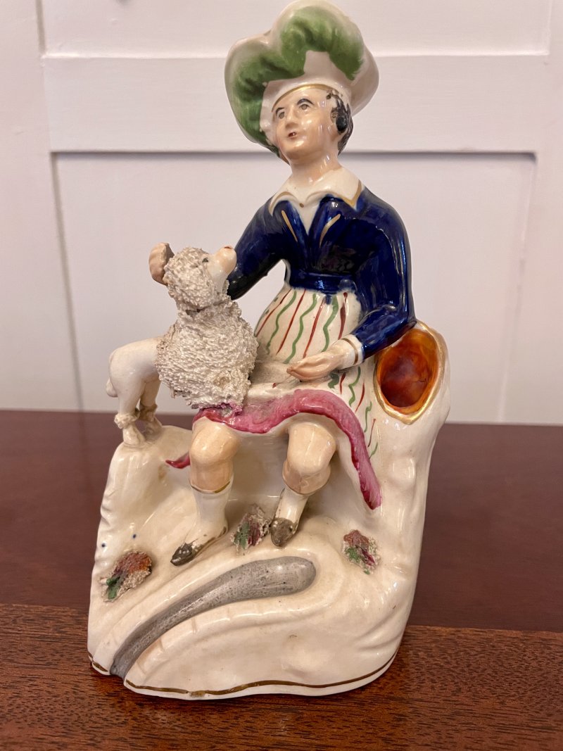 Antique Victorian Staffordshire Flatback Figure